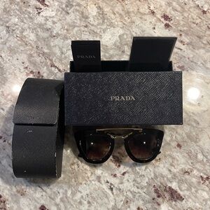 Prada Black and Brown Havana Sunglasses